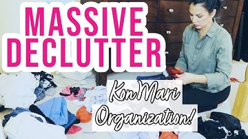 MASSIVE DECLUTTER AND ORGANIZATION | KONMARI DECLUTTER TIME LAPSE | EXTREME CLOSET DECLUTTER