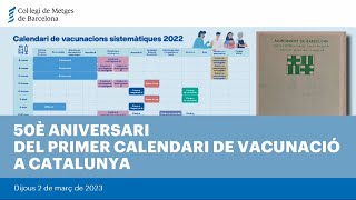 50è aniversari del primer calendari de vacunació a Catalunya