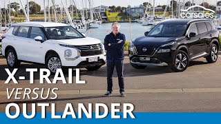 2023 Mitsubishi Outlander PHEV v Nissan XTRAIL ePOWER Comparison | Electrified midsize SUV battle