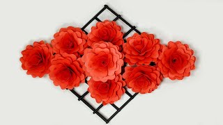 Paper Wall Hanging Craft Ideas | Paper Flowers Wall Decoration Easy | DIY Room Decor Idea