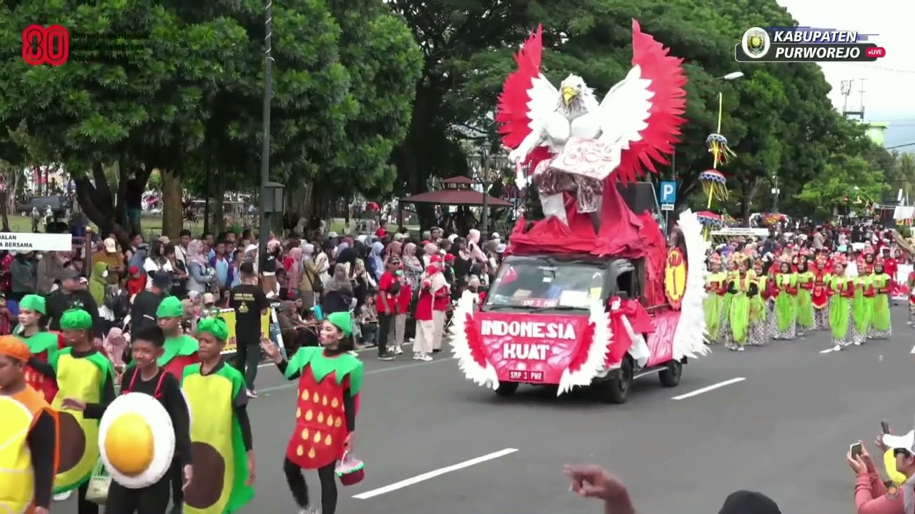 SMPN 1 PURWOREJO - KARNAVAL SD, SMP KAB. PURWOREJO DALAM RANGKA HUT KE 80 RI