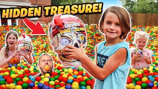 80,000 BALL-PIT BALLS IN OUR GARDEN… HUGE TREASURE HUNT!