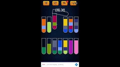 Water Sort Puzzle - Color Liquid Sorting Game Level 345 Solution