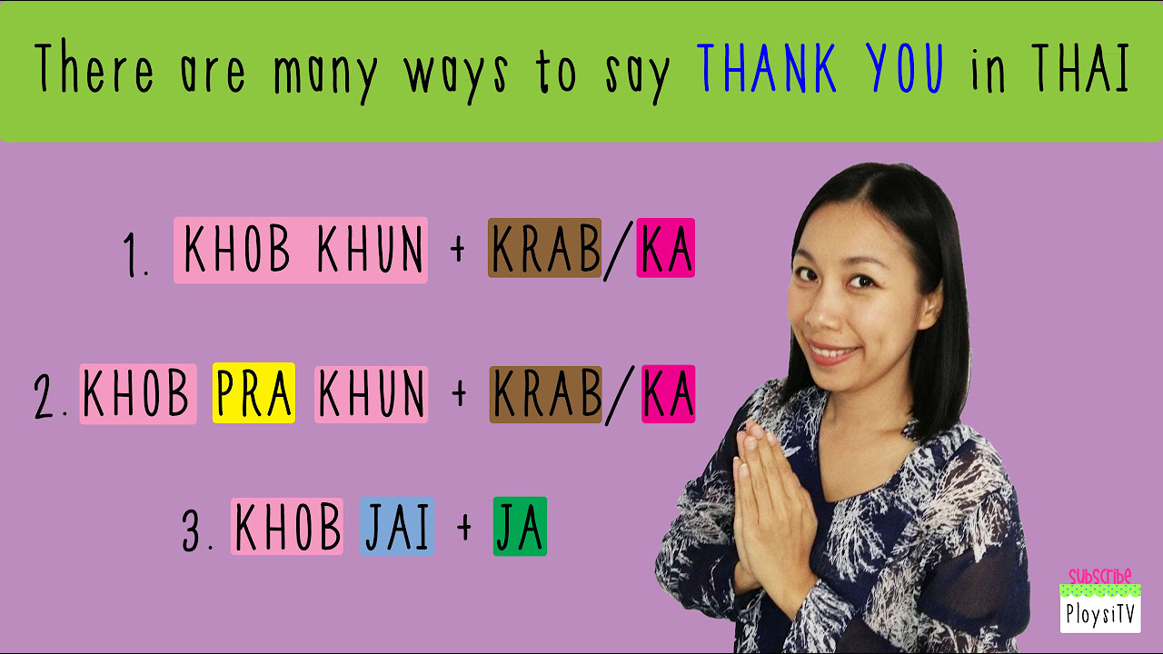 Learn Thai  How to say Thank you in Thai  like a local