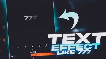 Text Effect Like 777 in Android | alight motion tutorial