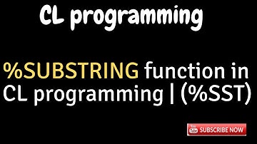 IBM i, AS400 Tutorial, iSeries, System i -%SUBSTRING function in CL programming | (%SST)
