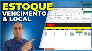 Planilha Excel para Controle de Estoque por Localização e Prazos de Vencimentos