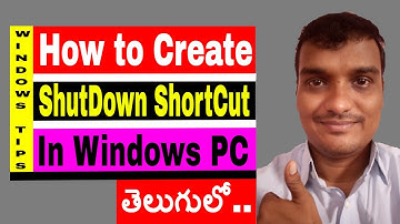 make a shortcut icon to shutdown the pc on windows 7 or later | shutdown button on windows desktop