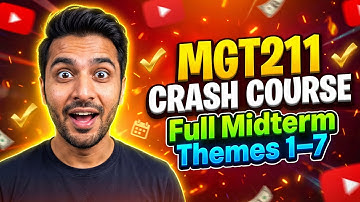MGT211 Midterm Crash Course | Complete Themes 1–7 in One Video | Virtual University