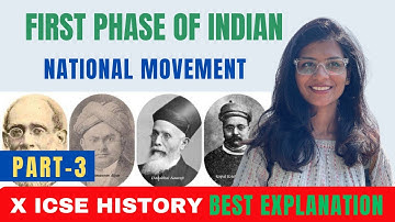MCQ | CHAPTER 3 | First phase of INDIAN NATIONAL MOVEMENT CHAPTER-3 || ICSE History10