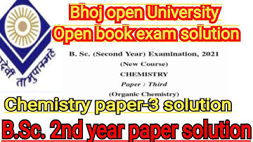 bhoj open University BSc 2nd year chemistry paper-3 solution|Woodward Feiser