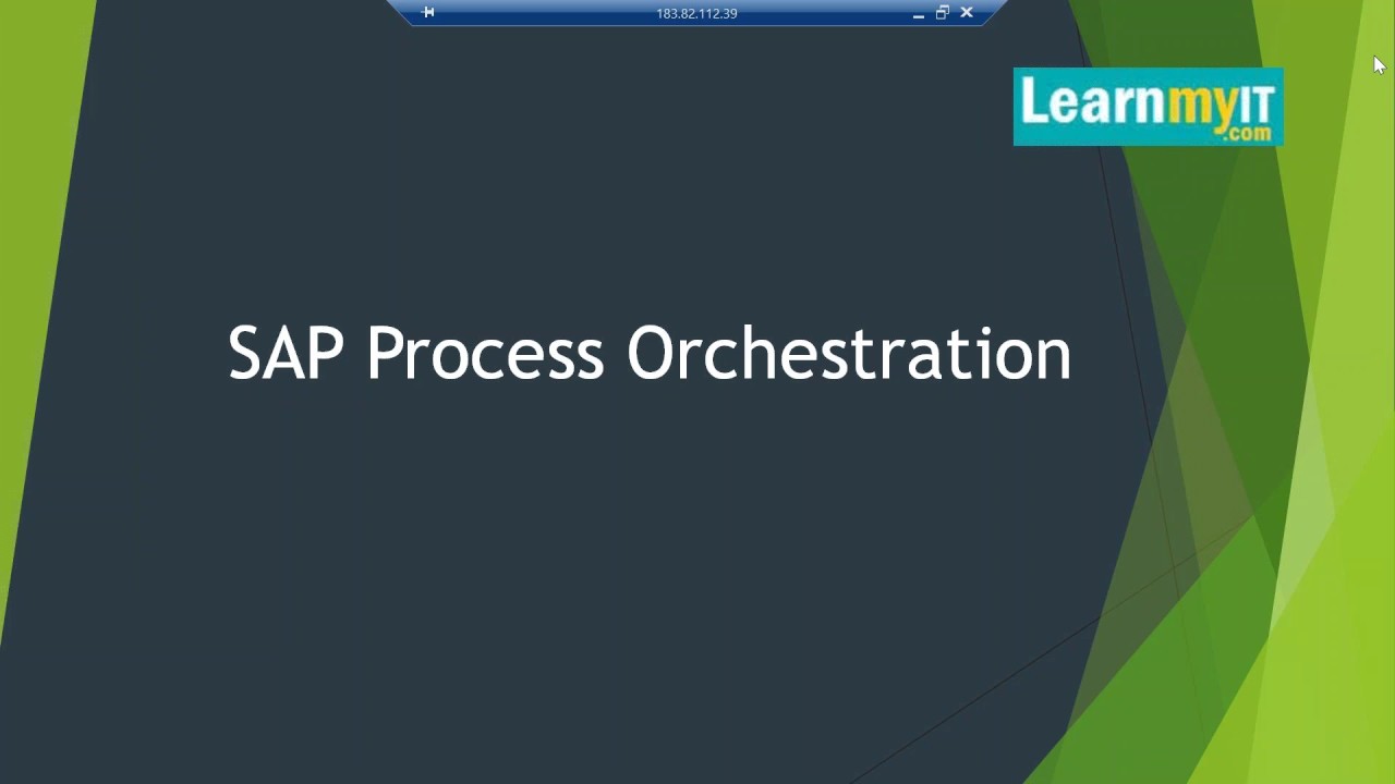 SAP PO 7 5 Online Training Session 1 www.learnmyit com YouTube