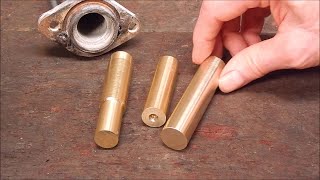 Casting brass round stock at home - success