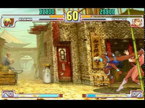 Street Fighter 3: Third Strike TA Fight - Elena Vs Chun Li