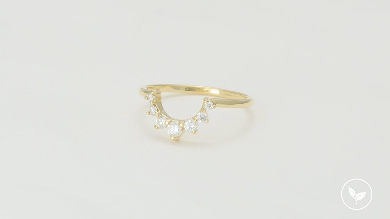 Diamond "U" Curve Wedding Ring