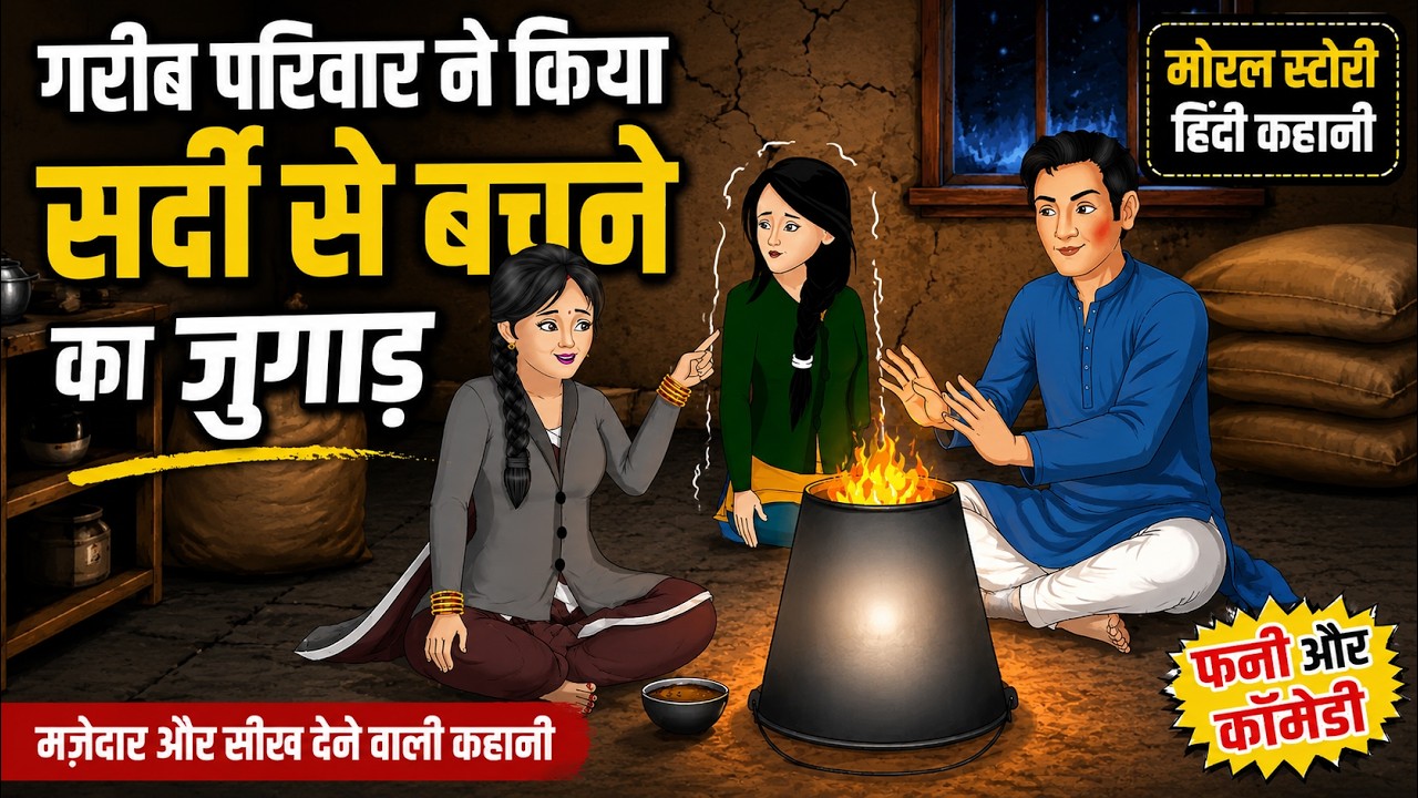 गरीब परिवार ने किया सर्दी से बचने का जुगाड़ || Moral Stories | Hindi Kahani | Funny | Comedy