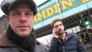 I visit Camden Market by Tube train. First a visit to The Bowery Ba...