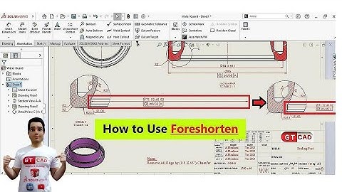 foreshorten dimension | optimize dimensions in drawing solidworks