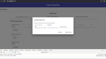 Secret Voting Demo with UI - Enigma