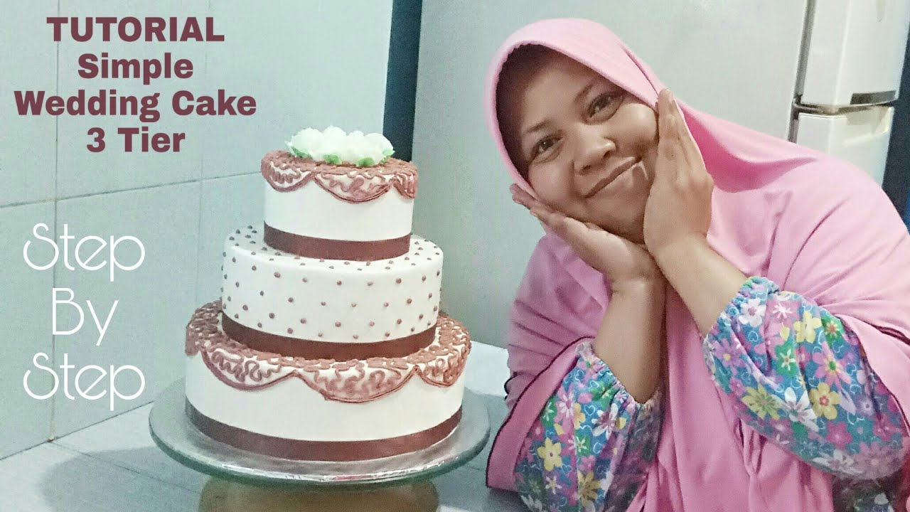  Dekorasi  kue  pengantin sederhana  dengan buttercream YouTube