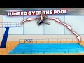 JUMPED OVER THE POOL | challenging 1991 long jump record