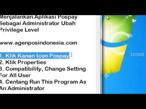 Menjalankan Aplikasi Pospay Sebagai Administrat0r - YouTube