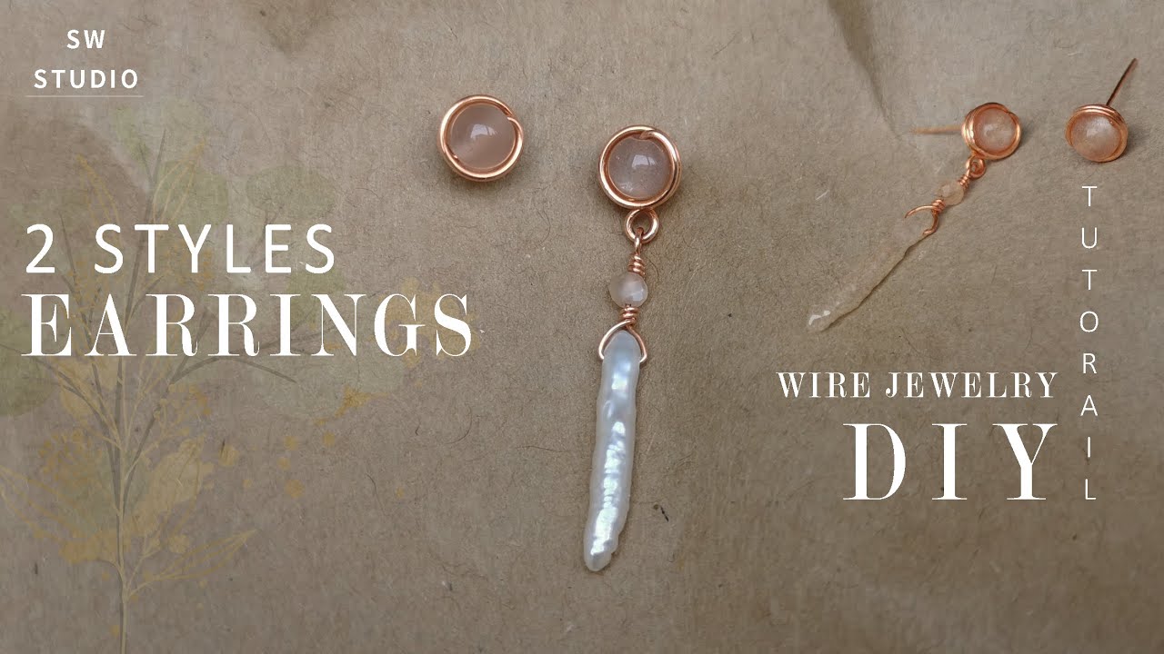 EAR STUDS/ DIY Earrings / Easy Earrings / Wire Wrapping Tutorial/How to make