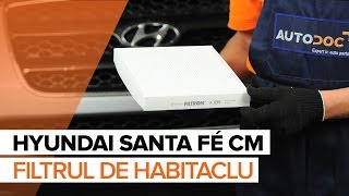 Montare Filtru aer habitaclu HYUNDAI SANTA FE: tutorial video