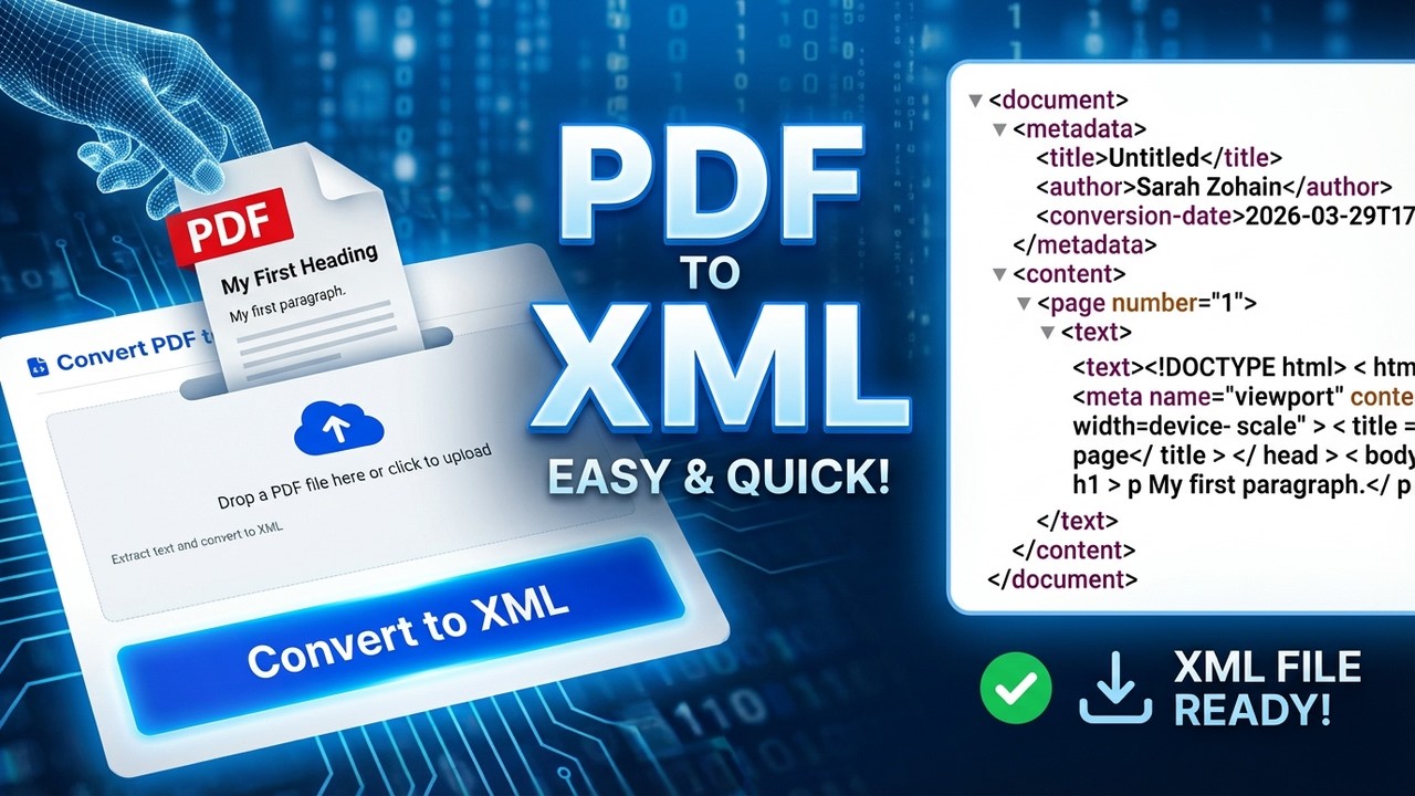 How To Convert a PDF to XML File (Quick and Easy) - YouTube