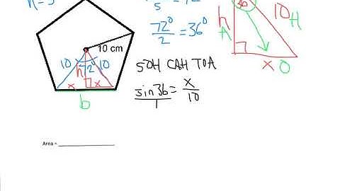 Geo Notes 11-4, Part 2:  Area of Regular Polygons - radius