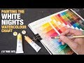 Painting a White Nights watercolour chart (12-tube set)