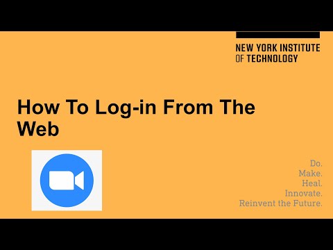 How to Log-in to Zoom from the Web