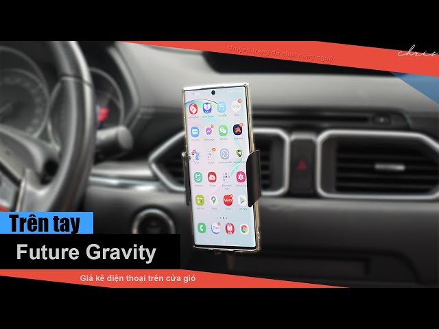Trên tay giá kê điện thoại trên ô tô Baseus Future Gravity Car Mount