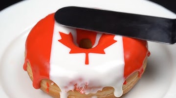 World Flags on Donut 🍩 | Oddly Satisfying ASMR Animation