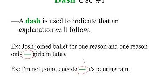 Punctuation - 04 - Dash