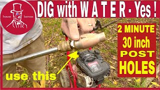 How to Set a Fence Post in Concrete | Dig a Post Hole with Pressure Washer by HouseBarons 3,433 views 6 months ago 3 minutes, 50 seconds