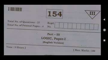 AP inter 1st year 2022 Logic EM model question paper April / May 2022 IPE #APInter #APInterPapers