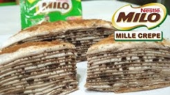 Resep Cara Membuat Milo Mille Crepe Kekinian Mudah - Durasi: 10.07. 