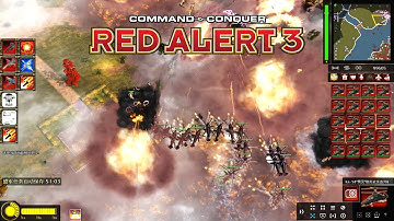 Red Alert 3 War of Powers MOD Soviet Gameplay in PVE Map | No Casualties at all!!?