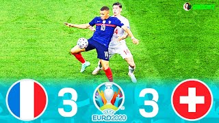 : France (4) 3-3 (5) Switzerland - EURO 2020 - Mbapp'e Misses Penalty - Extended Highlights- [EC] - FHD
