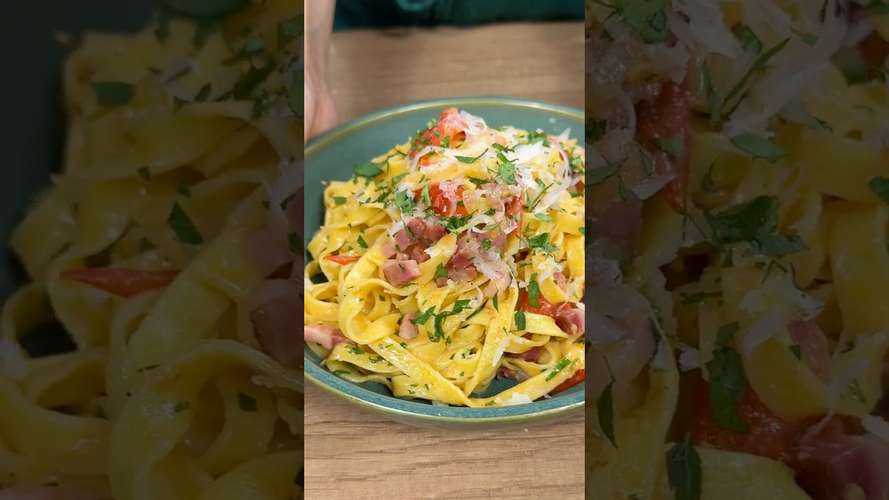 Pasta con Pomodorini e Pancetta
