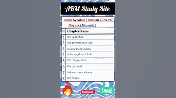 Class 9 Syllabus 2024-25 ( English Moments ) | CBSE syllabus | English Moments syllabus class 9th