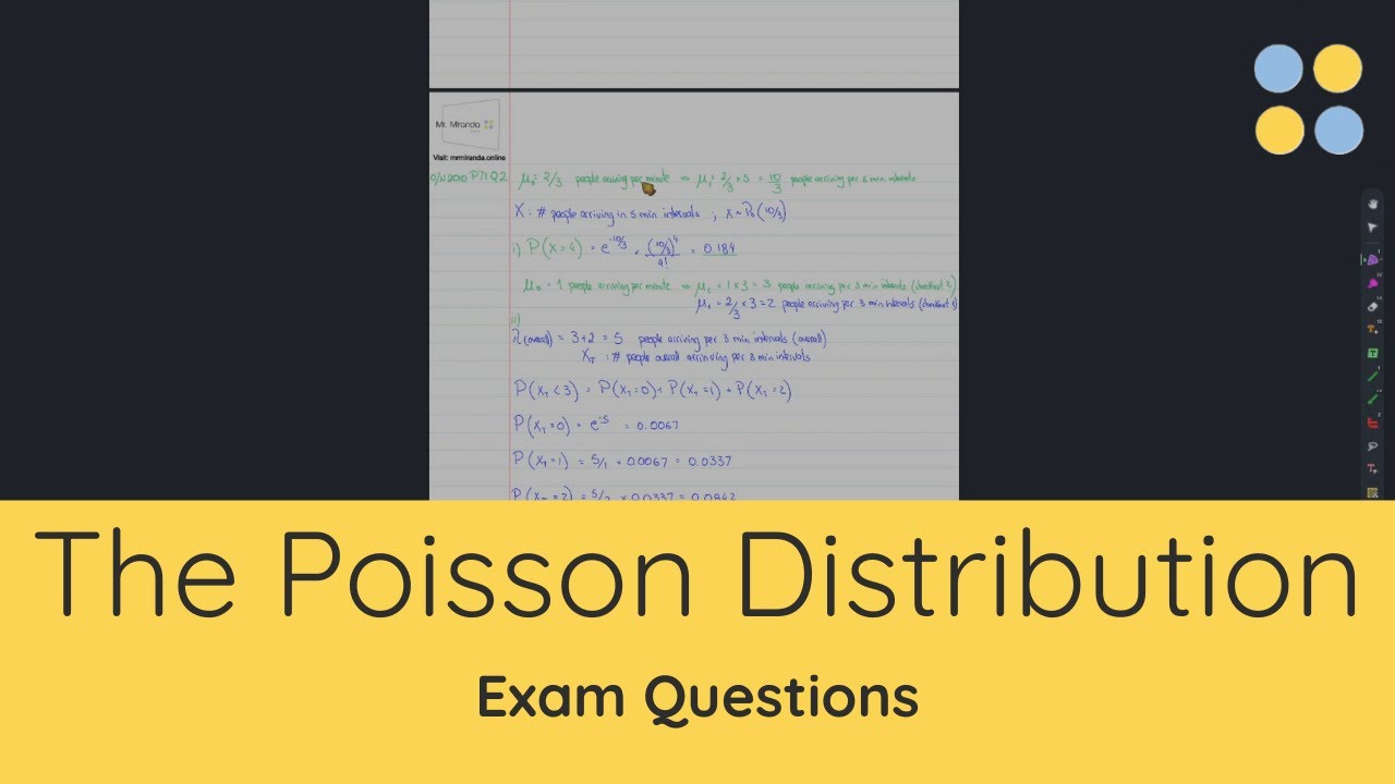 CAIE A-Level Mathematics 9709 | The Poisson Distribution Exam Practice ...