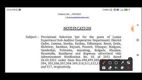 Sub Auditor/Jr Supervisor selection list out Jkssb | jkssb selection list update