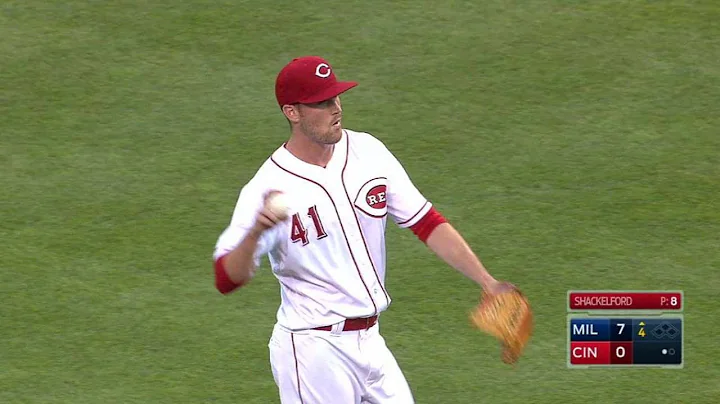 MIL@CIN: Shackelford notches his first career K