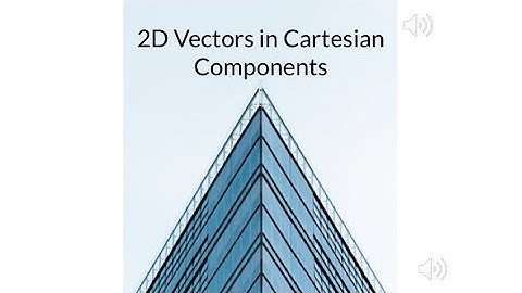 2D Vectors in Cartesian Components