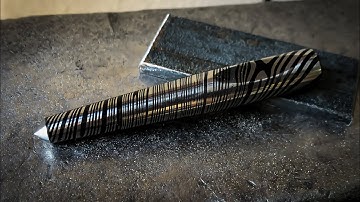 Hand Forging Damascus Center Punch