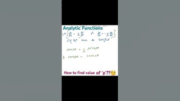 Analytic Functions | Functions of Complex Variables
