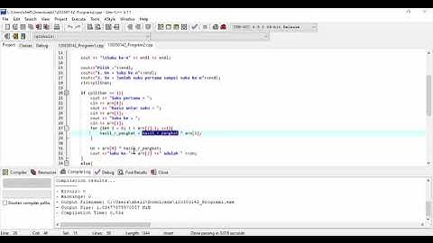 Tugas UAS PKS II membuat program C++ dengan Konsep Percabangan, Perulangan, dan Array || ITERA
