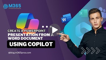 Create a PowerPoint presentation from a Word document using Copilot